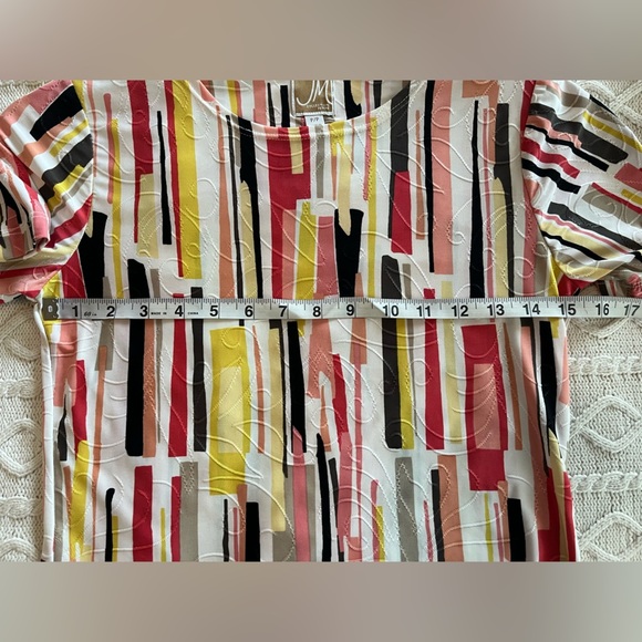 JM Collection Petite Colorful Abstract Women's Blouse Size XS - Picture 12 of 12